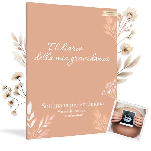 HuBorns - Diario Gravidanza per Mamma per Catturare Ogni Momento Settimana per Settimana con Spazio per Foto ed Ecografie, Libro Gravidanza per Mamma per Organizzare e Preparare il Parto