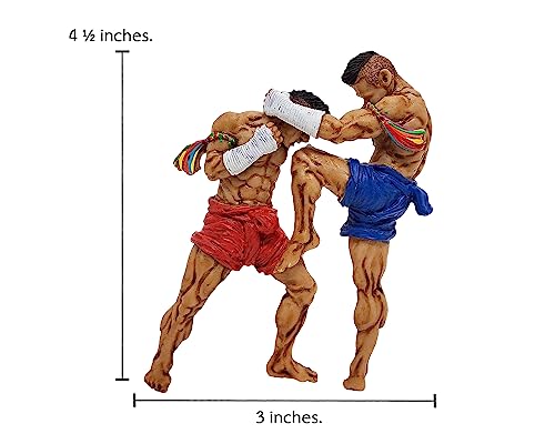 Imán decorativo Muay Thai de resina 4.5" x 3" x 0.5" miniatura 2