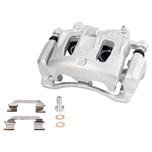 Image of TRQ Front Right Brake Caliper w /Bracket Passenger Side