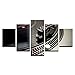 Produktbild QFQH HD Gedruckt Bilder Wohnzimmer Wandkunst Leinwand Malerei 5 Stücke DJ Musik Instrument Plattenspieler Poster Wohnkultur Eingerahmt, 1