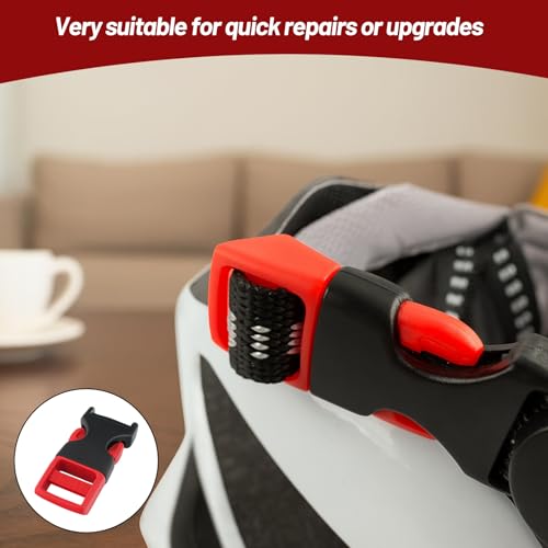 4 Stück Fahrradhelm Steckschnalle Motorradhelm Steckschnalle 20mm,Hochwertiger Schnallen und Verschlüsse mit Rennradhelm, Fahrradhelm & Motorrad Helm | Sicherer & Komfortabler Verschluss für Motorrad