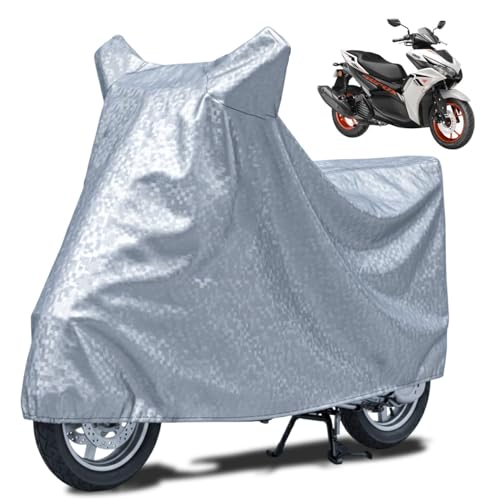 Image of FABTEC Waterproof Scooty Body Cover Compatible with Yamaha Aerox 155, A3 (Silver)