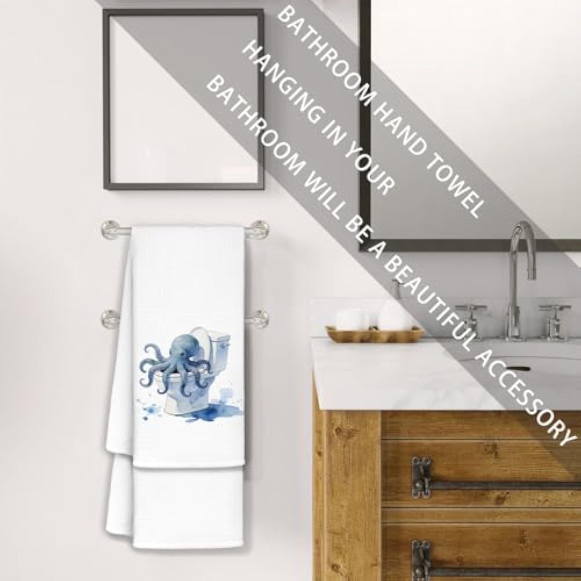 Funny Octopus Decorative Hand Towels Set of 2