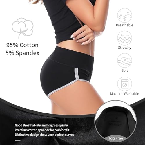 Image of DIVING DEEP Cotton Underwear for Women, High Waist Panties for Women, Womens Brief Cotton Underwear, Women's Panties - (Pack of 4)