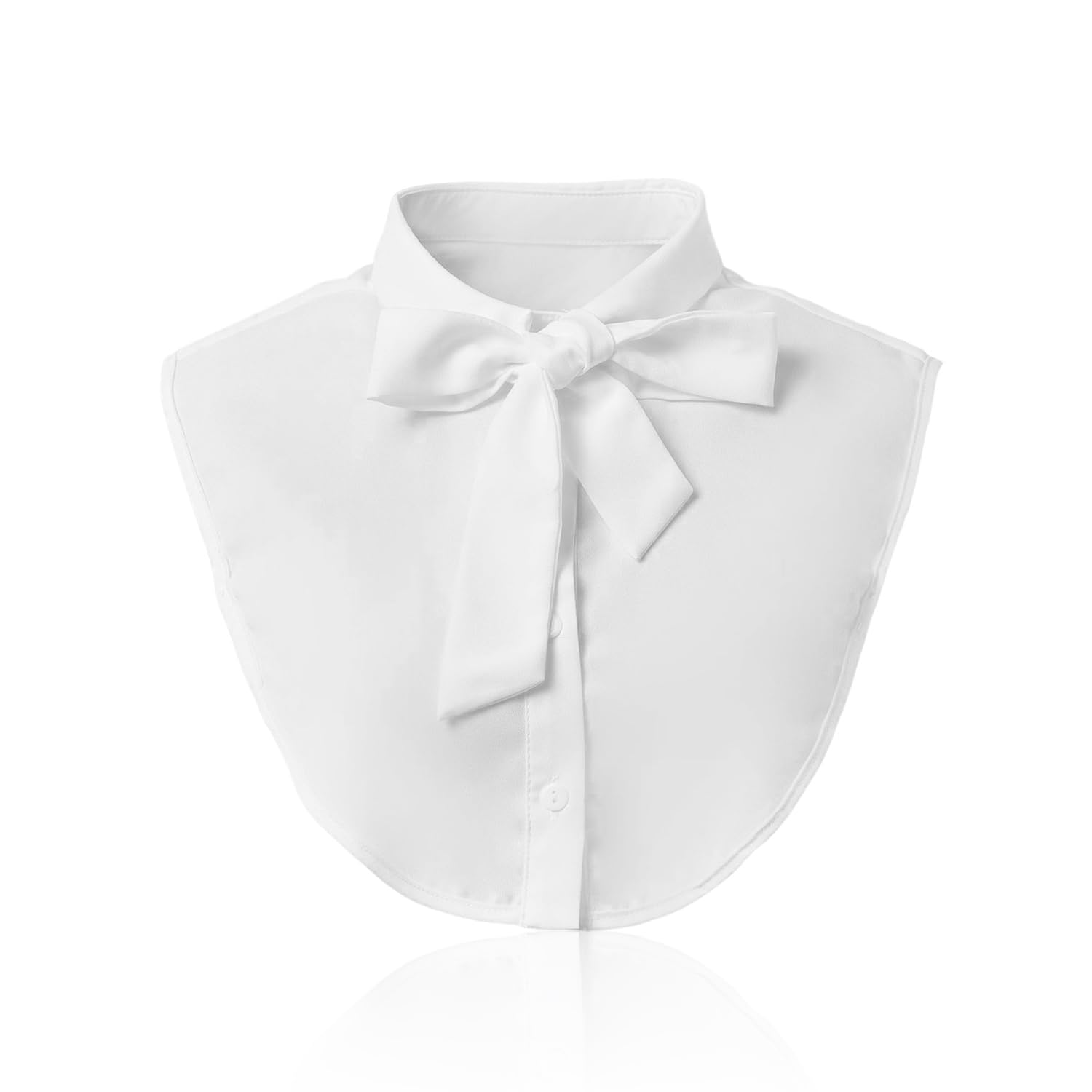 Nidhfg Unisex White 1 Piece Of Bow Streamer Fake Collar, Ele And Simple Collar, Women's Clothing Accessories, Clothing Decorations.