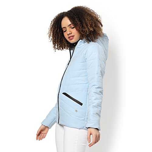Image of PINACOLADA Women's Puffer Regular Fit Bomber Jacket For Winter Wear | Standing Collar | Full Sleeve | Zipper | Casual Jacket For Woman & Girl | Western Stylish Jacket For Women