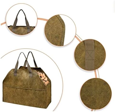Firewood Package Firewood Log Carrier Holder Carrier Canvas Bag Durable Wood Tote Outdoor Portable Organizer Fireplace Place Assecories Firewood Pack