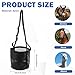 Deuson 2 Stück Pferde Futterbeutel,Futtertasche aus Nylon,Heavy-Duty Breathable Futterbeutel mit Verstellbarem Riemen und Langlebigem Snap,Pferd Maulkorb Futtertasche für Outdoor und Indoor(schwarz)