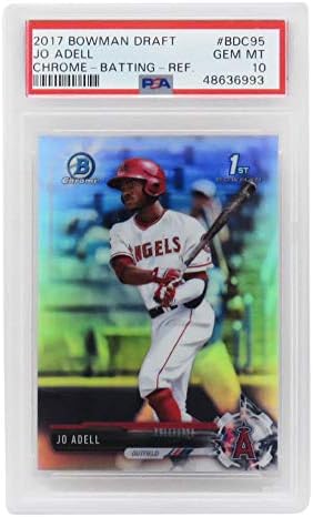 Jo Adell (LA Angels) 2017 Bowman Chrome Refractor Baseball #BDC95 RC Rookie Card - PSA 10 GEM MINT