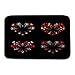 Produktbild 980 uiyp Welcome Doormats Non-Slip Doormat Non-Woven Fabric Floor Mat Indoor Entrance Rug Decor Mat 23.6(L) x 15.7(W) Heart Fireworks Set Bright Romantic Salute Isolate