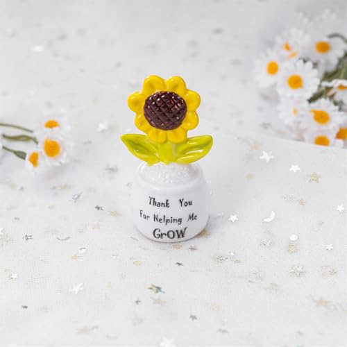 Figura decorativa girasol de cerámica para maestras