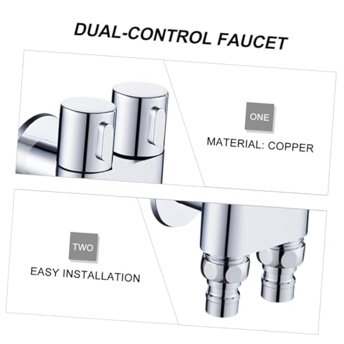 Vanne d'arrêt double commande 1/2-3/4 en acier multicouche pour plomberie - 4