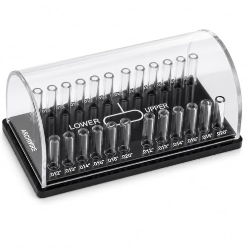 Organizador de alambre de acrílico dental - Caja de alambre ortodóncico con tapa
