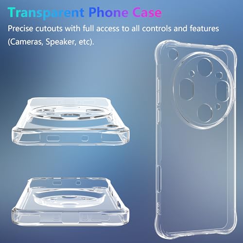 Image of Bumper Back Cover Case Transparent for Oppo Find X9 Ultra 5G|Four Corners Protection|Camera Protection Back Cover Case for Oppo Find X9 Ultra 5G -Transparent