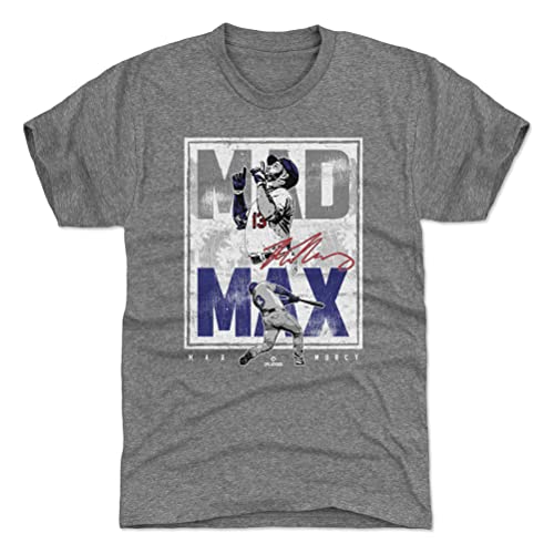 500 LEVEL Max Muncy T-Shirt (Premium Men's T-Shirt, X-Large, Tri Gray) - Max Muncy Los Angeles Mad Max WHT