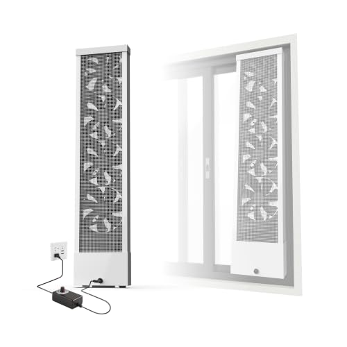 Image of 25.6-27.6 Inch White Vertical Window Fan for Sliding Windows Exhaust Only