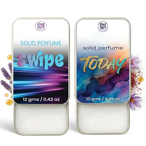 Image of Dr.Mashur Solid Perfume |Today&Swipe Alcohol Free Wax Perfume Balm, Long Lasting | Pocket Tin 12g, Pack Of 2| Non Greasy Smooth Glide, Travel Friendly Men And Women