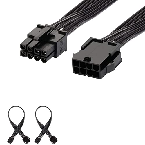 J&D Pack de 2 8 Pin PCIe Cable Adaptador de Alimentación, Duradero Cable de Extensión de Alimentación PCI Express   30cm