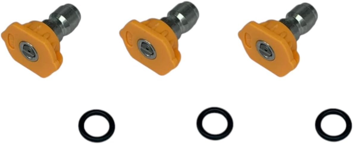 3PK Pressure Washer Nozzle Tips, 15°, Yellow