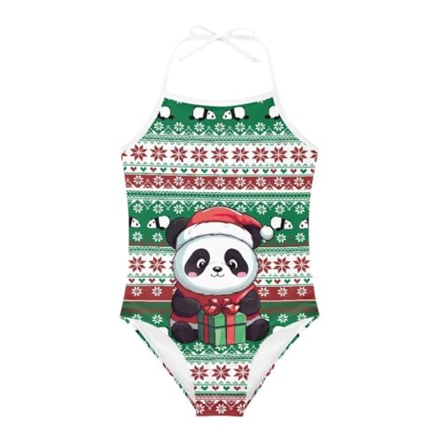 Image of Christmas Kids One-Piece Swimsuits Beach Swimwear Bathing Suit for 3-10 Years Girls