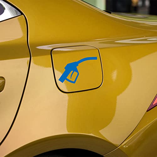 Ruiante Funny Car Vinyl Stickers Car Fuel Gauge Cap Decal High Gas Consumption Fuel Tank Cover Stickers Refueling Gun Pattern Decal Car Decor Fit Cars Trucks Motorcycle Suv (1Pc Blue) #TOP4