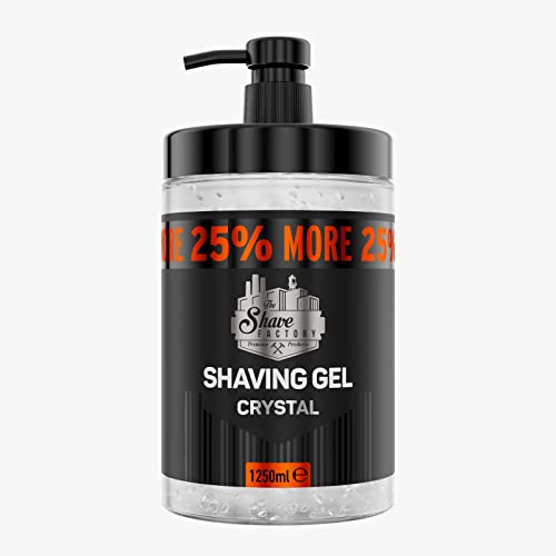 The Shave Factory Gel De Afeitar - Experiencia De Afeitado Perfecta, Hidratación, Protección Y Comodidad Para Hombres - Gel De Afeitar Premium Para Un Afeitado Ultrasuave Y Refrescante