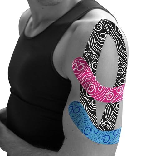 Image of (2in X 103 Feet) OK TAPE PRO Bulk Kinesiology Tape, Original Elastic Latex Free Kinesiology Therapeutic Tape, Free Cut Printed