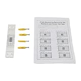 Betonmessgerät – Standard-Acryl-Rissmessgerät | transparentes analoges Gerät zur Überwachung von Verformungen an Wänden und Strukturen | Messwerkzeug für