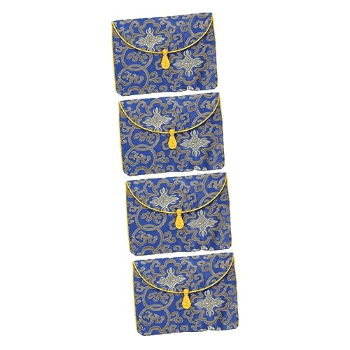 PRETYZOOM 4 Pçs Porta-Lápis Padrão De Bolso Chinês Capa De Livro Étnico Envelope Carregando Armazena