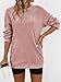 Jokeluck Casual Oversized Women's Crewneck Corduroy Sweatshirt Comfy Long Sleeve Lightweight Fall 2025 Fashion Edition pink Large