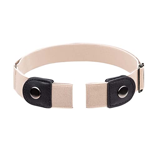 BeltBro Snap No Buckle Elastic Belt for Men and Women — Fits all Belt Loops, Comfortable & Easy To Use, Pant Waist Tightener