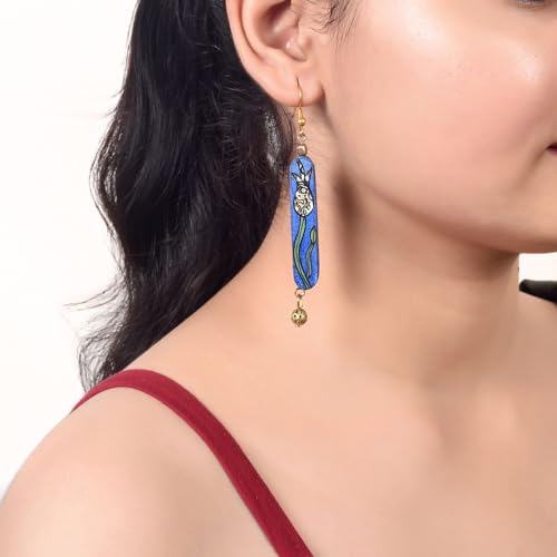 Image of Handcrafted Bohemian & Tribal Earrings for Women - Ethnic Brass, Floral & Festival-Inspired Statement Designs in Drop, Dangle, Hoop & Stud Styles