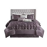 Madison Park Laurel Comforter Set Color: Plum, Size: King