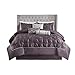 Madison Park Laurel Comforter Set Color: Plum, Size: King
