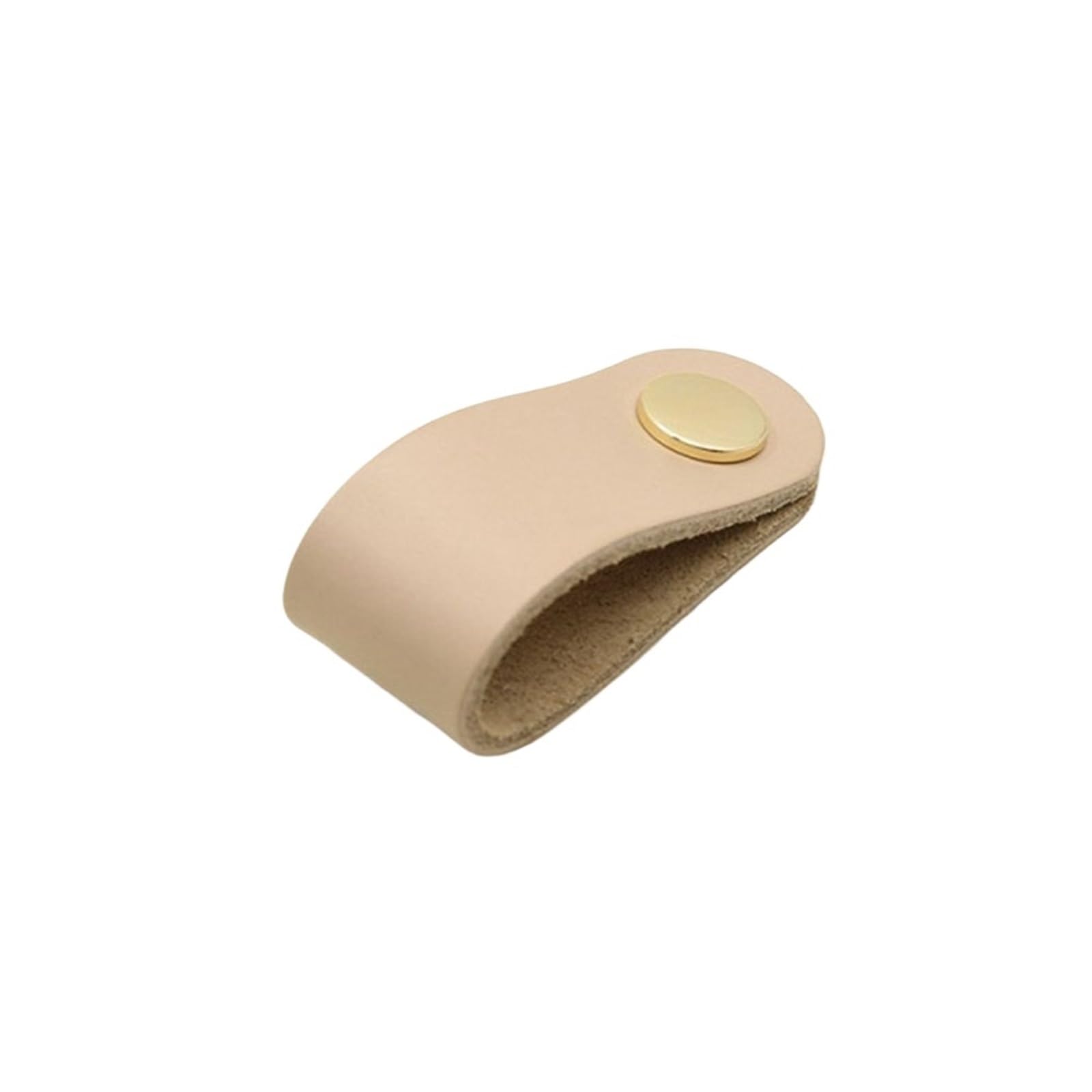 Cqahdsevf Khaki Leather Drawer Pulls, Leather Furniture Drawer Handles Multicolor(Khaki)
