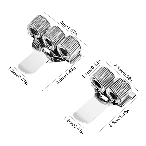 Vesaneae Pack of 4 Metal Pen Holders, Silver Pen Holder Clips - Image 2