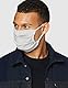 Oscar Apparels Wiederverwendbare Stoffmaske, 100% BCI Baumwolle mit elastischer Schlaufe, Grau, Erwachsene (5er Pack)