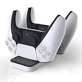 ❤ Praktisch und tragbar ❤ Stromversorgung über den USB-Anschluss von der PS5-Konsole, einem PC oder einer Steckdose. Nicht nur auf das PS5-System beschränkt, sodass Sie Ihre Controller jederzeit und überall aufladen können.