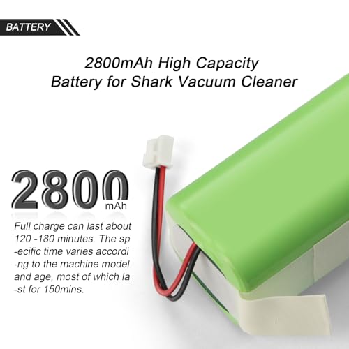 Image of RVBAT850 RVBAT85003 Battery Replacement for Shark AI AV2501 AV2501AE RV2520 | RV2502AE AV2511AE AV2510AXUS AV2510AOUS AV2510SOUS AV2510SXUS RV2520AOUS RV2520A0US RV2820AE UR2500SR UR2360S UR250BEOUS S87