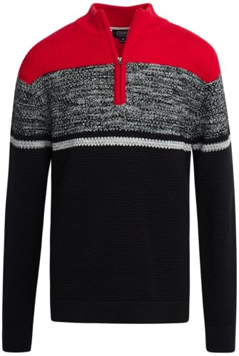 Chaps Boys Pullover Sweater - Classic Fit Mid-Weight Quarter Zip Pullover- Mock Neck Sweater for Boys (S-XL)