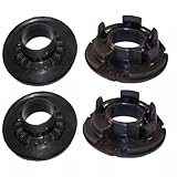 4Pcs Rear Upper/Lower Spring Isolator Kit Rubber Set Compatible for Jeep Grand Cherokee 1999 2000 2001 2002 2003 2004 Rear Coil Spring Isolator Replaces# 52088346AB 52088402AB