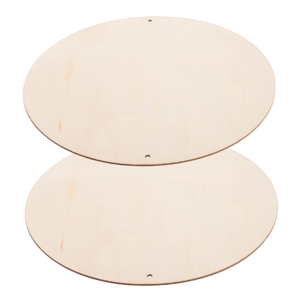 AUTSUPPL 2pcs Round Wooden Clay Boards DIY Craft Accessories Rounded Corners Scratch-Resistant Lightweight for Easy Use Storage
