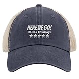 ¿Qué es más caro, el poliéster o el algodón? Descubre la diferencia de precios Sombreros para papá here we go Funny Dallas Cowboys Trucker Hat para mujer bordado a la moda Snapback, Purplish Blue04, talla única