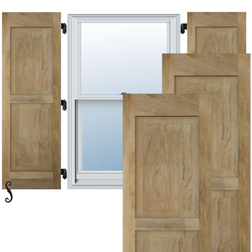 15"W x 48"H Americraft Two Equal Raised Panel Exterior Real