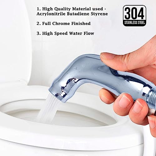 Image of Bathroom Jet Spray for Toilet Ennius Toilet Jet Spray, Jet Spray for Toilet Portable | Portable Jet Spray for Toilet - for Multiple Tasks | Jet Spray Portable | Toilet Spray Shower Hose Jet
