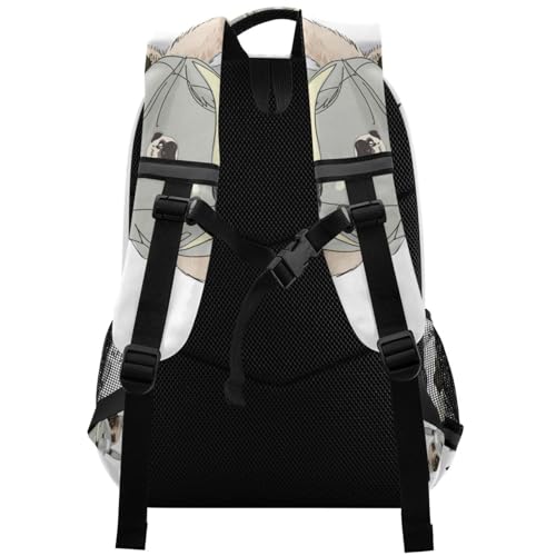 ALAZA Cute French Bulldog Backpacks Travel Laptop Daypack School Book Bag for Men Women Teens Kids 482