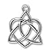 Silver Large Celtic Open Heart Pendant, TierraCast Endless Knot, 1/Pkg