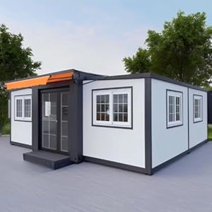 Draagbaar Klein Huis Klaar om 20ft & 40ft Prefab Vouwbaar Klein Huis 1-3 Slaapkamers die Uitbreidbaar Geprefabriceerd Containerhuis vouwen
