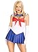 Leg Avenue Womens 3 Pc Sexy Sailor Halloween Costume, Bodysuit With Skirt, X-LARGE, Multicolor