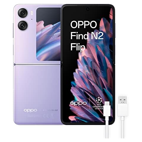OPPO Find N2 Flip, Smartphone Plegable con Cámara 50+8 MP y Pantalla Externa Gigante Cover
